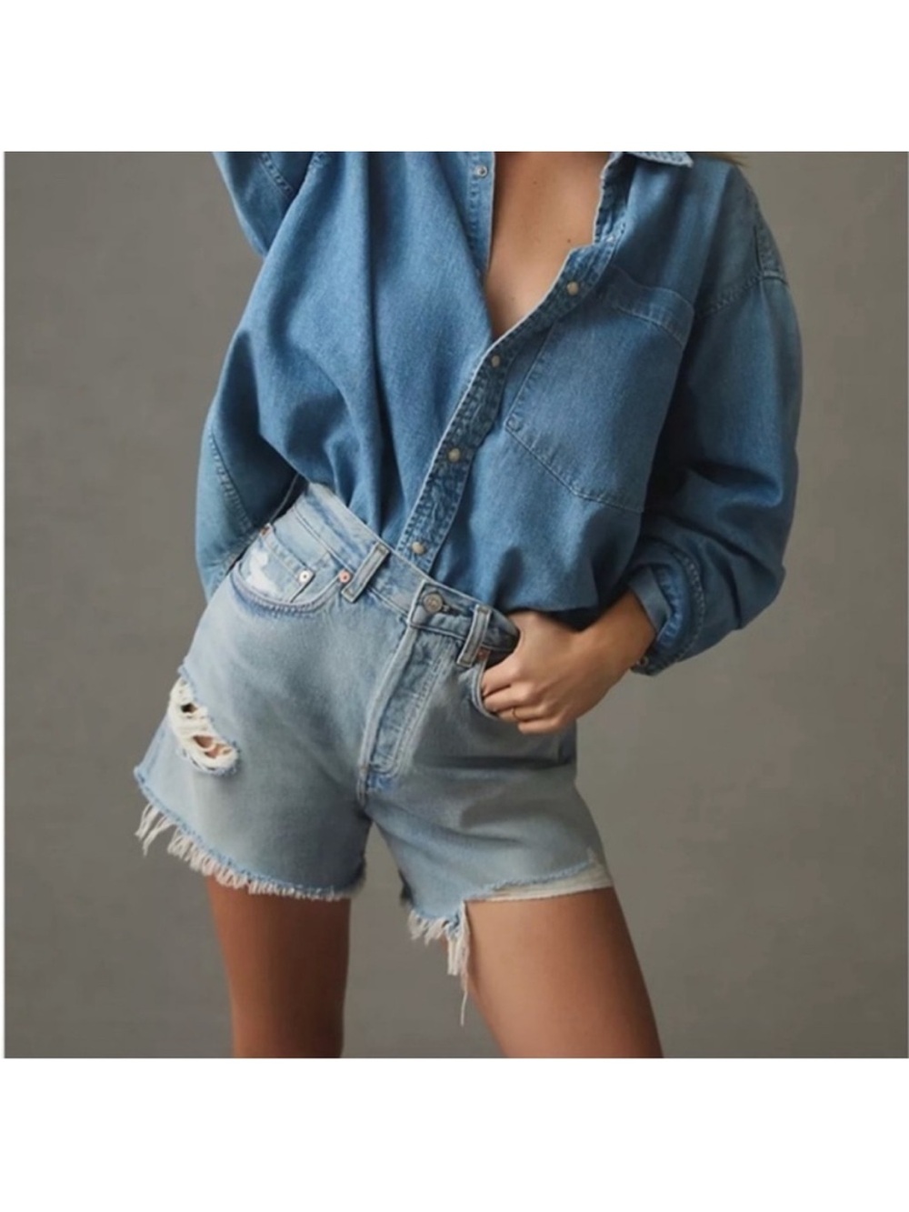 Citizens of Humanity Annabelle Long Vintage Relaxed Shorts 24 Oversized